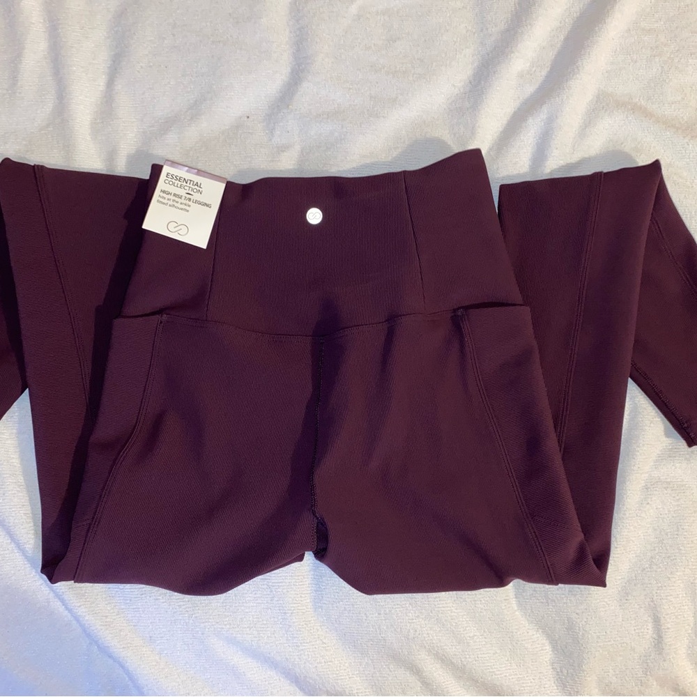 Dark Purple High-Waisted Leggings